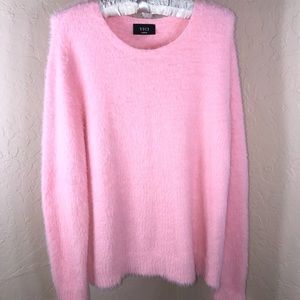 Vici pink fuzzy sweater, large, gently used